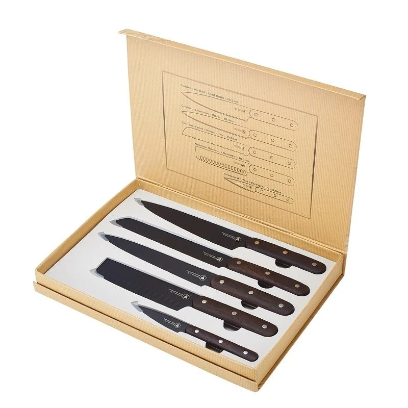 Laguiole Küchenmesser 5-tlg. 40268478 by Laguiole color Svart