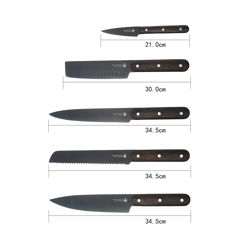 Laguiole Küchenmesser 5-tlg. 40268478 by Laguiole color Svart