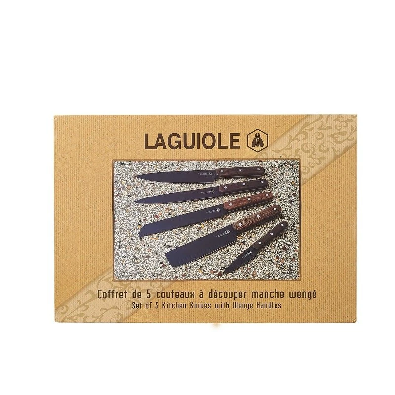 Laguiole Küchenmesser 5-tlg. 40268478 by Laguiole color Svart