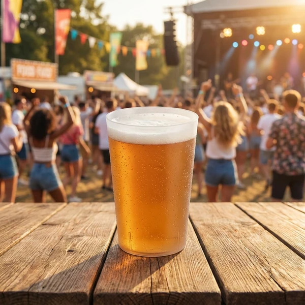 Mehrweg-Festivalbecher 20 cl wiederverwendbar ECO200 by Rbdrinks color Svart