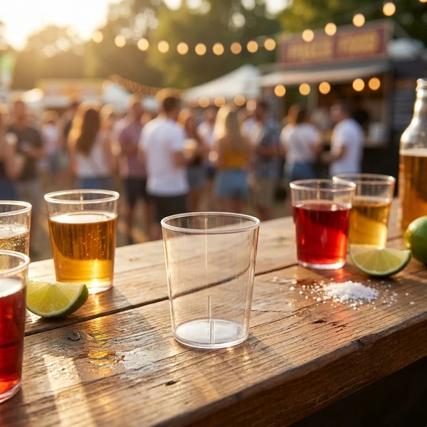 Wiederverwendbare Festival-Shotgläser 4 cl ECO40 by Rbdrinks color Helder