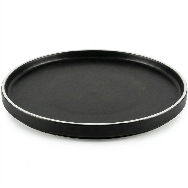 Teller 25 cm Schwarz/Weiß 5012014  color Vit