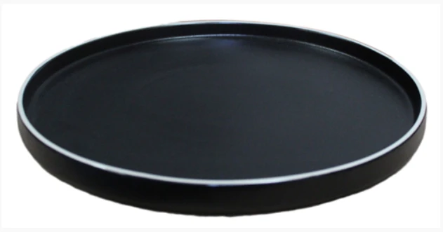 Teller 25 cm Schwarz/Weiß 5012014  color Vit