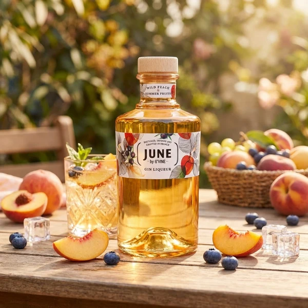 June by GVine Wild Peach & Fruits Gin 63189 by June by G' color Svart