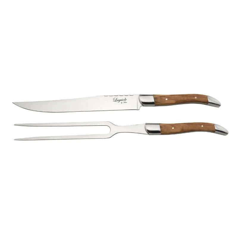 Laguiole Tranchierset aus Olivenholz 30-LG0013 by Laguiole By Hâws color Brun/Silver