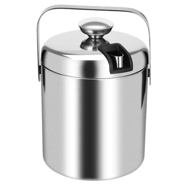Eiseimer aus Edelstahl 1300 ml – Silber CG-T19 by Barlife color Silver