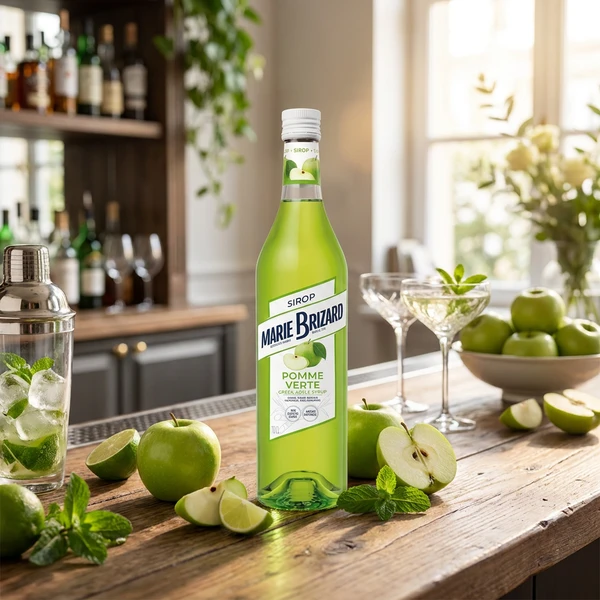 Marie Brizard Sirup Grüner Apfel / Sirop de Pomme Verte 61074 by MARIEBRIZA color Grön