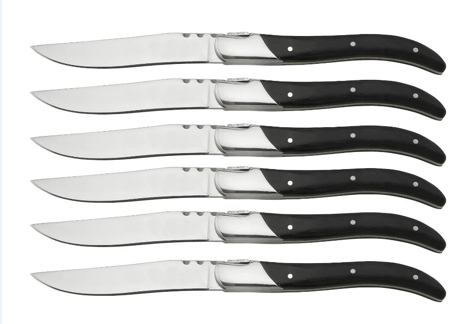Laguiole By Hâws Steakmesser Schwarz 6er-Set 30-LG0020 by Laguiole By Hâws color Svart