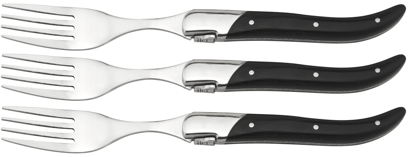 Laguiole Steakgabeln Schwarz 6er-Set 30-LG0020G by Laguiole By Hâws color Svart