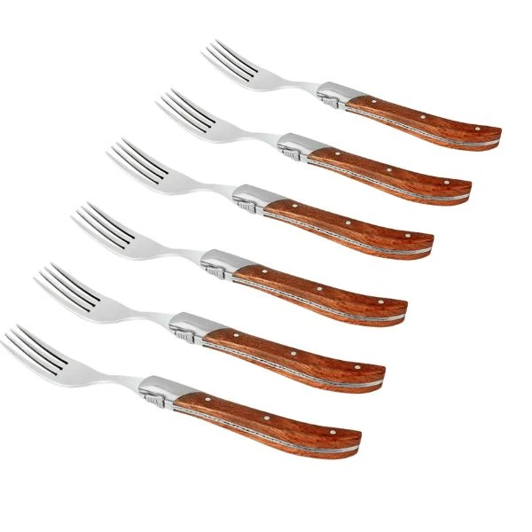 Hâws Laguiole Steakgabeln Rosewood 30-LG0023G by Laguiole By Hâws color Silver/brun