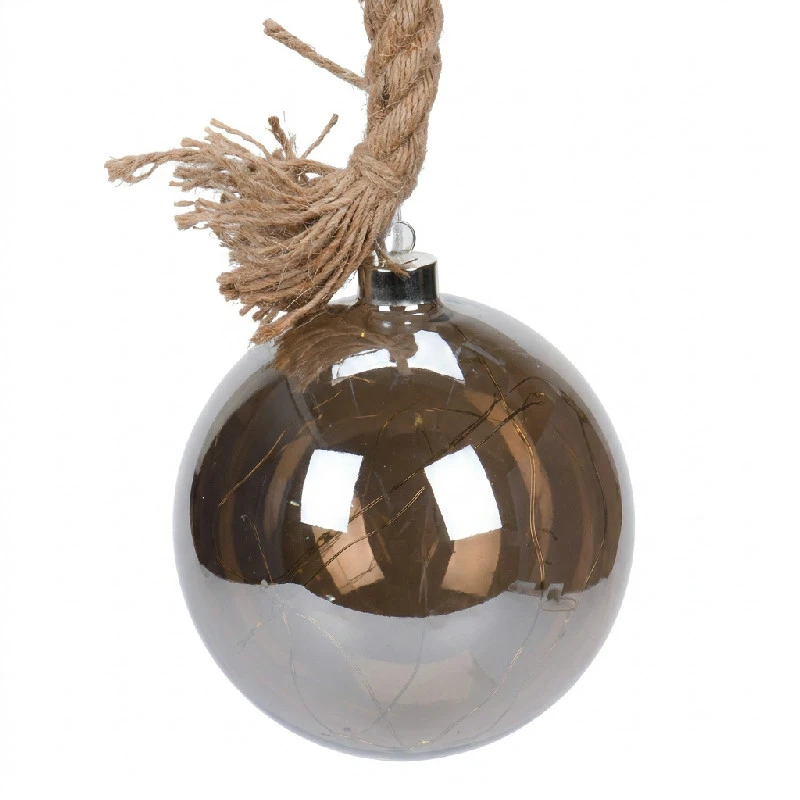 Tau mit Glaskugel Ø15 cm Silber 2400337  color Silver
