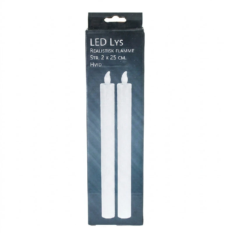 LED-Stabkerzen, 2er-Set, Weiß, 25 cm 3005145  color Vit