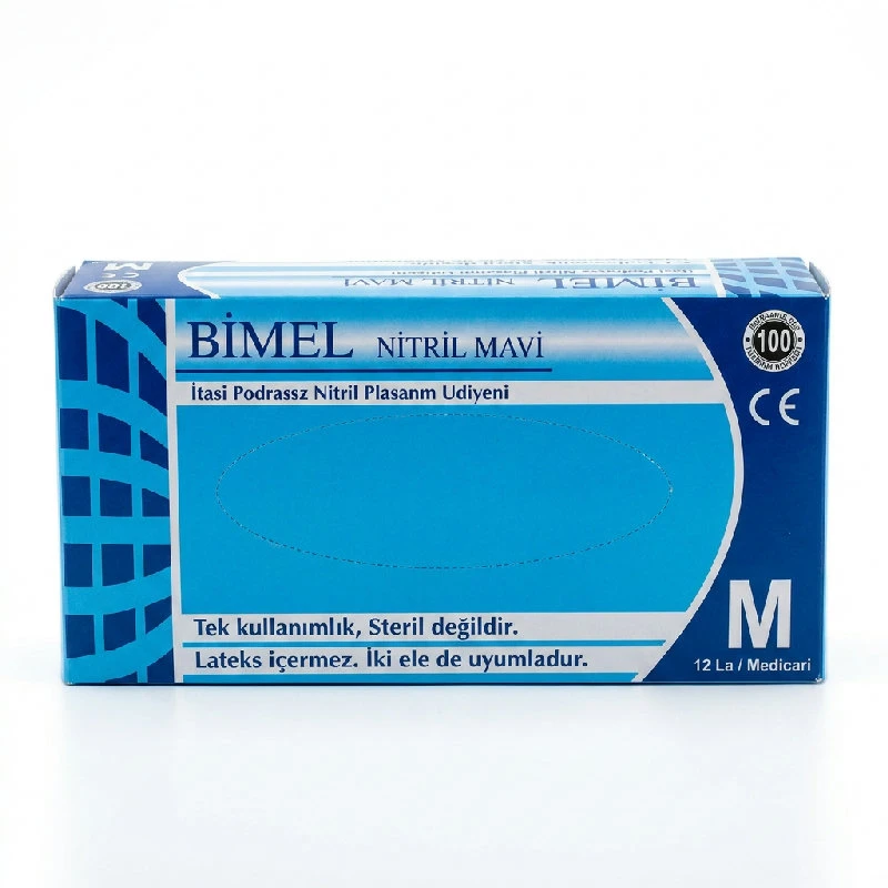 Nitril-Einmalhandschuhe Blau Gr. M puderfrei 100 Stück 123121  color Blauw