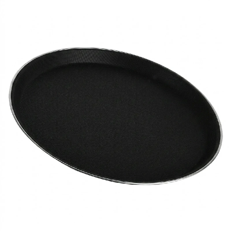 Kellnertablett rutschfest Ø28cm ST20025 by Steel-Function color Svart