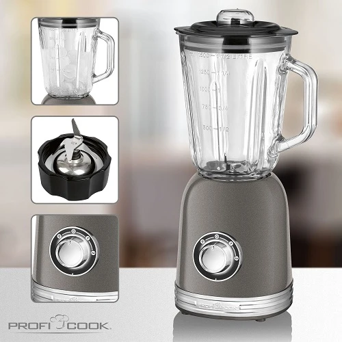 Profi Cook UM1195 Standmixer 800 Watt Grau 21-511195 by Profi Cook color Grijs