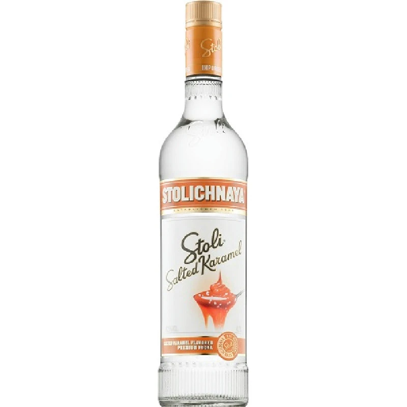 Stolichnaya Salted Karamel Vodka 70 cl 52043 by STOLICHNAY color Svart