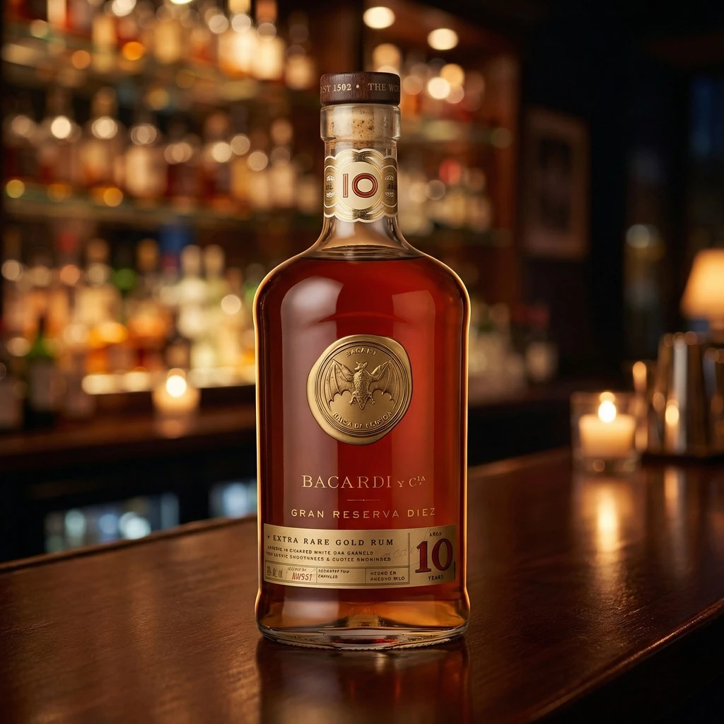 Bacardi 10 YO Gran Reserva Diez Rum 70 cl 54276 by BACARDI color Svart