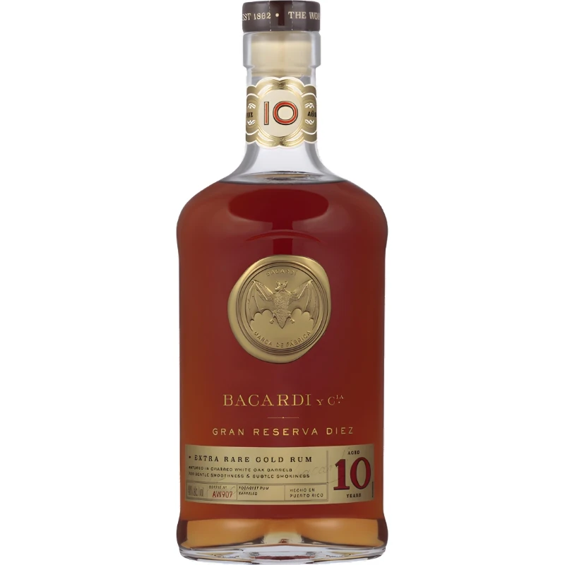 Bacardi 10 YO Gran Reserva Diez Rum 70 cl 54276 by BACARDI color Svart