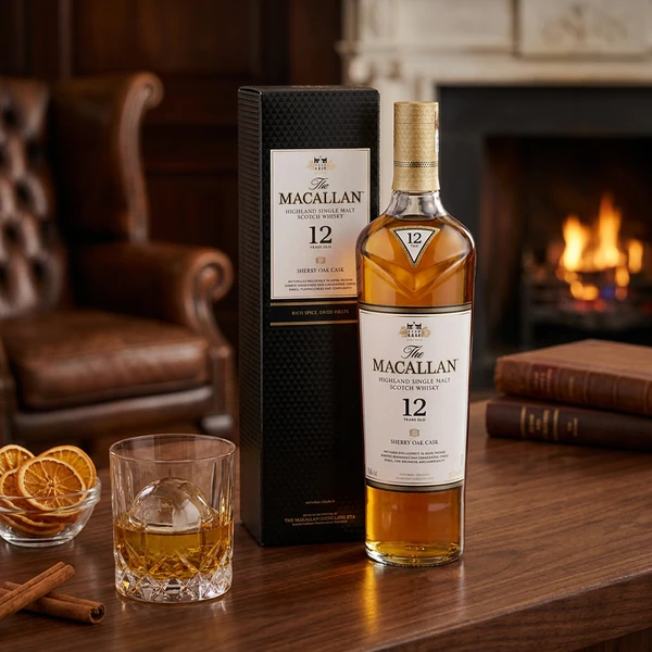Macallan Sherry Oak 12 YO Highland Single Malt FL 70 55341 by MACALLAN color Svart