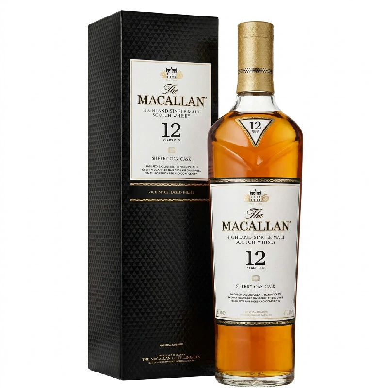 Macallan Sherry Oak 12 YO Highland Single Malt FL 70 55341 by MACALLAN color Svart