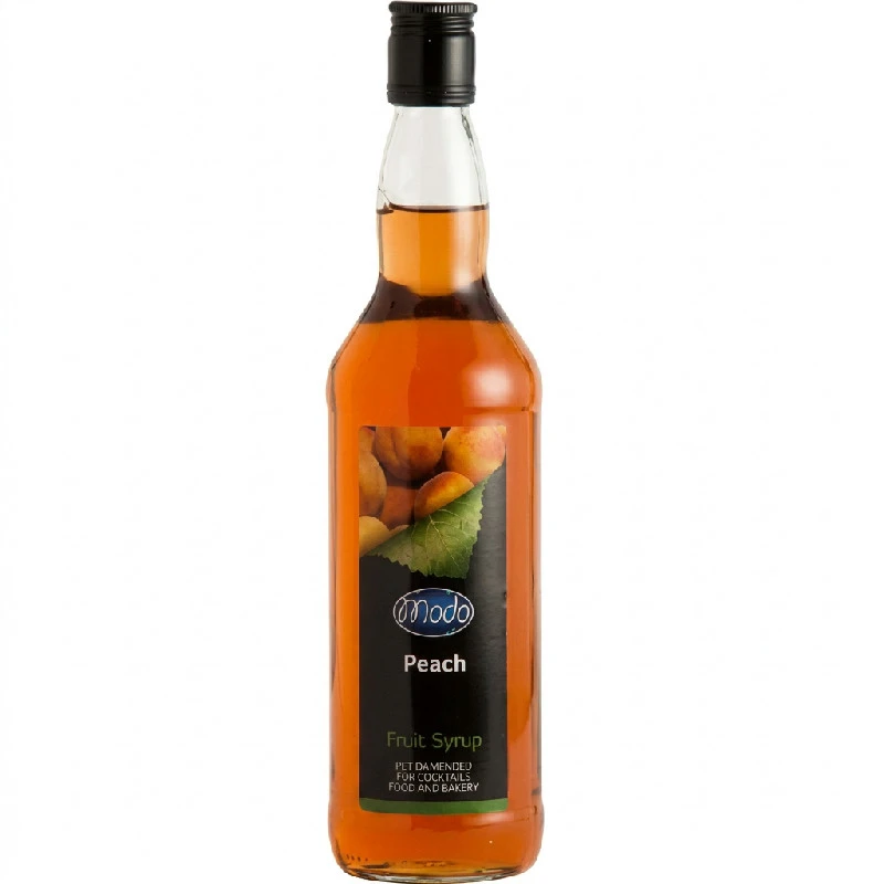 Modo Fersken Sirup, PET FL 75 M28 by MODO color Svart