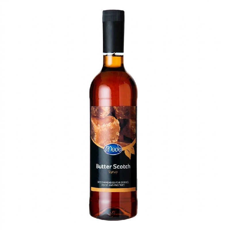 Modo Butter Scotch (Sahne-Karamell) Sirup, PET FL 75 M31 by MODO color Svart