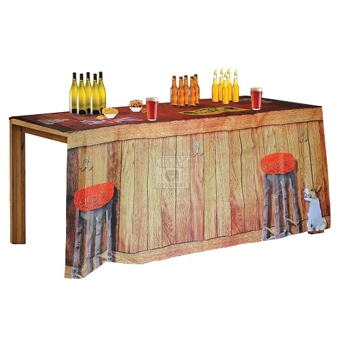 Instant Pub Bar und Beer Pong Tischdecke 190 x 180 cm BR39124 by Koop color Svart