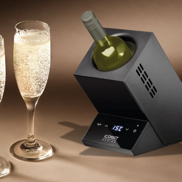 Caso WineCase One Schwarz Elektrischer Weinkühler 1 Fl. Ø9cm CS614 by CASO color Svart