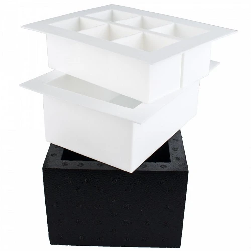 Eiswürfelform für klare Eiswürfel - 5x5x5cm 8590BS by PRIME BAR color Svart