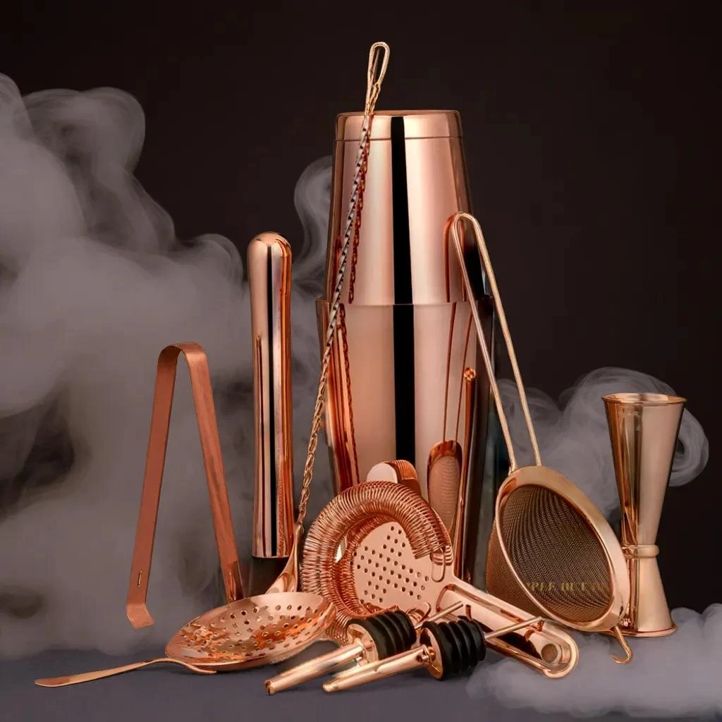 11-teiliges Cocktail-Shaker-Set – Kupfer CG-TJ16 by Barlife color Koppar
