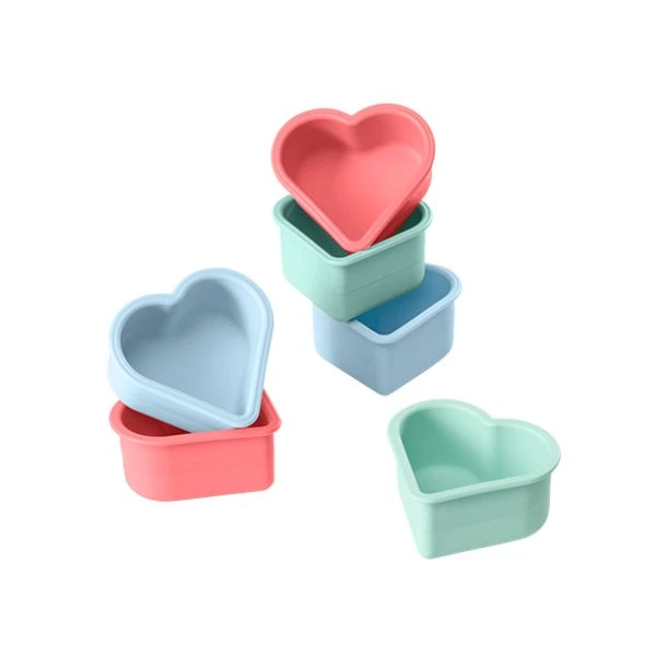 Lurch Flexiform Mini-Herzformen 6 Stk. LU83019 by LURch color Svart