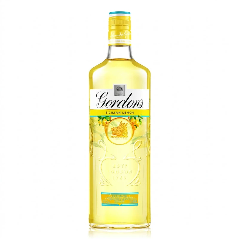Gordon's Sicilian Lemon Gin FL 70 51078  color Svart