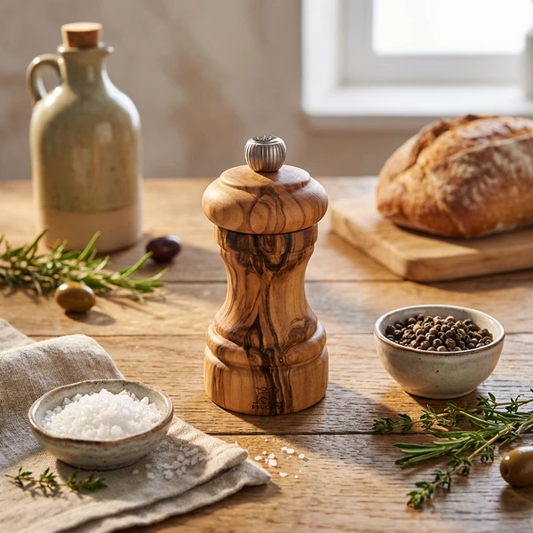 Peugeot Bistro Pfeffermühle 10 cm Olivenholz 16117 by Peugeot color Bruin