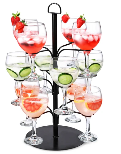 Cocktailbaum für 12 Gläser – Schwarz 24654 by Drink color Svart
