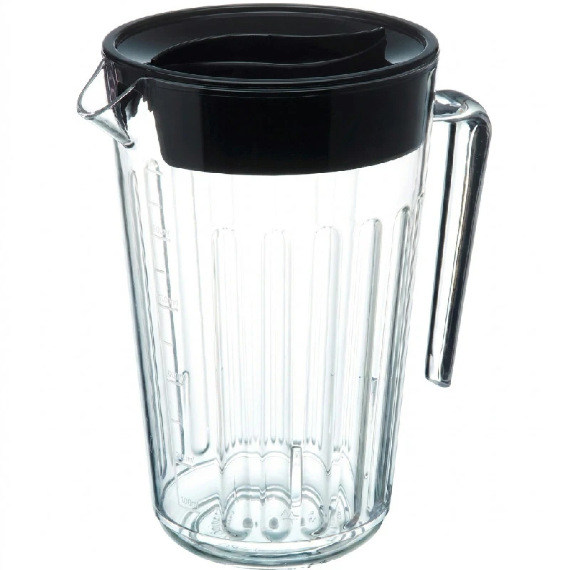 Krug 0,5 L mit Deckel 500109-Tritan by GLASS4EVER color Svart
