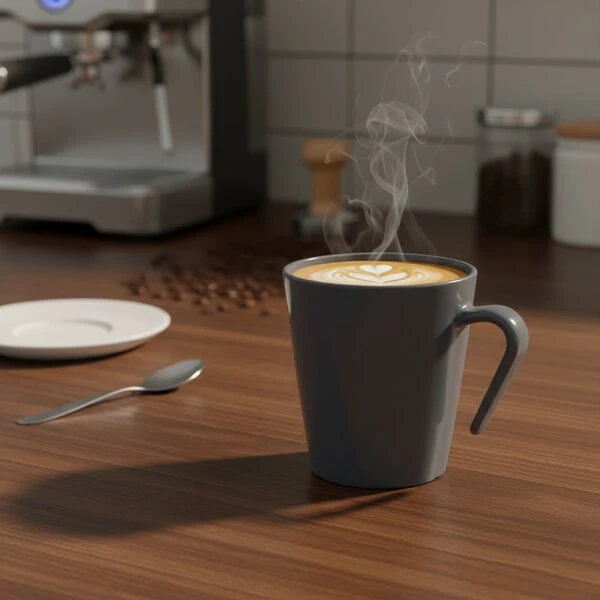 Kaffe Stack Kaffeeglas, Dunkelgrau 27 cl 400120-DG PP by GLASS4EVER color Svart