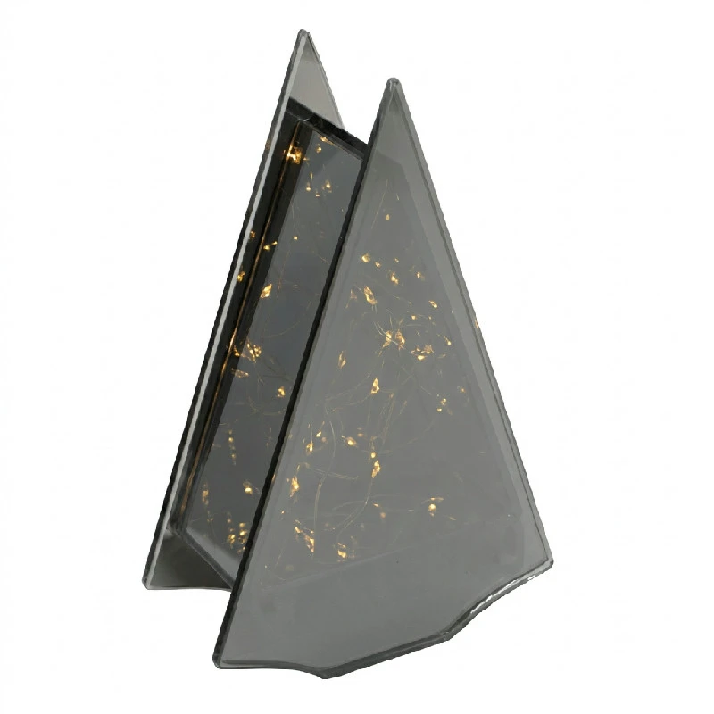 LED-Glasleuchte Dreieck mit Infinity-Effekt 15 cm 2400486 by HAAHR & CO color Svart