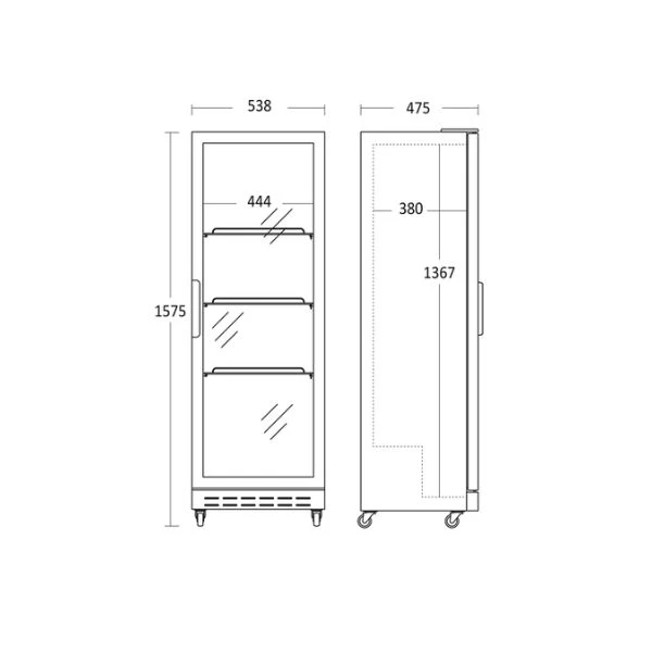 Display-Kühlschrank - SD 181 BE - Scandomestic 26310181BE10000 by Scandomestic color Svart
