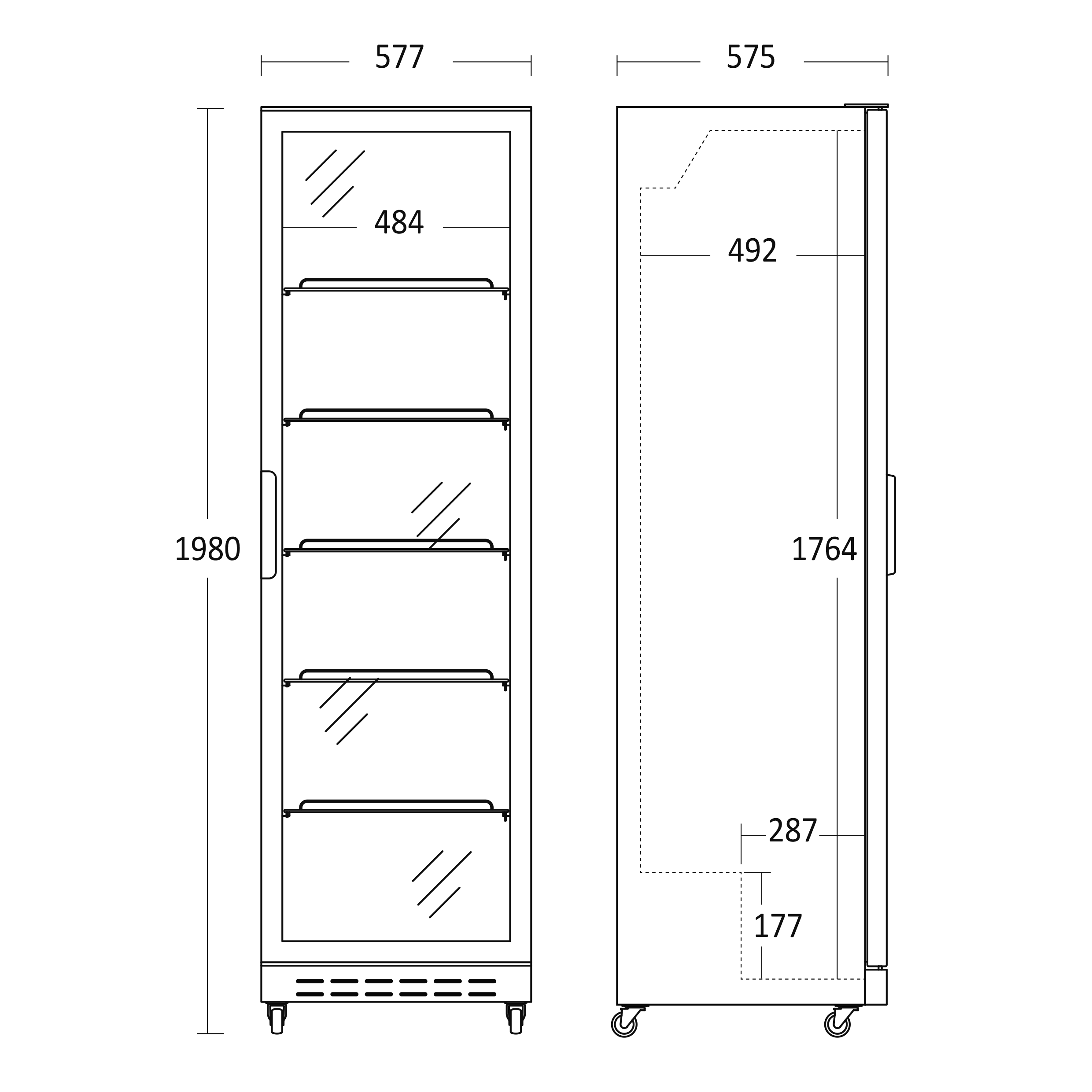 Displaykühlschrank - SD 430 E - Scandomestic 26310430E110000 by Scandomestic color Svart