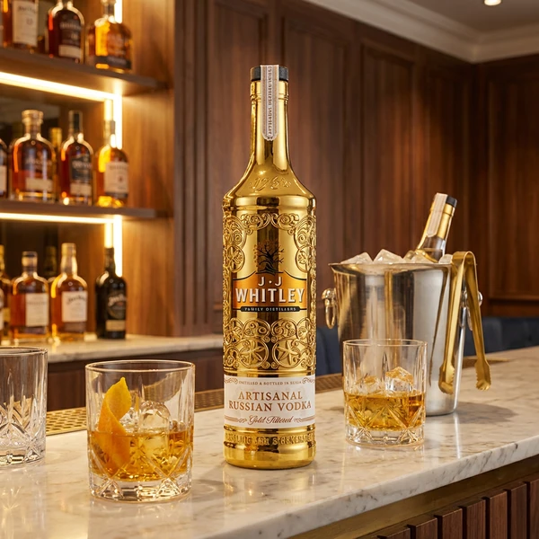 JJ Whitley Gold Vodka 70 cl 38% 52292 by WHITLEYNEI color Svart