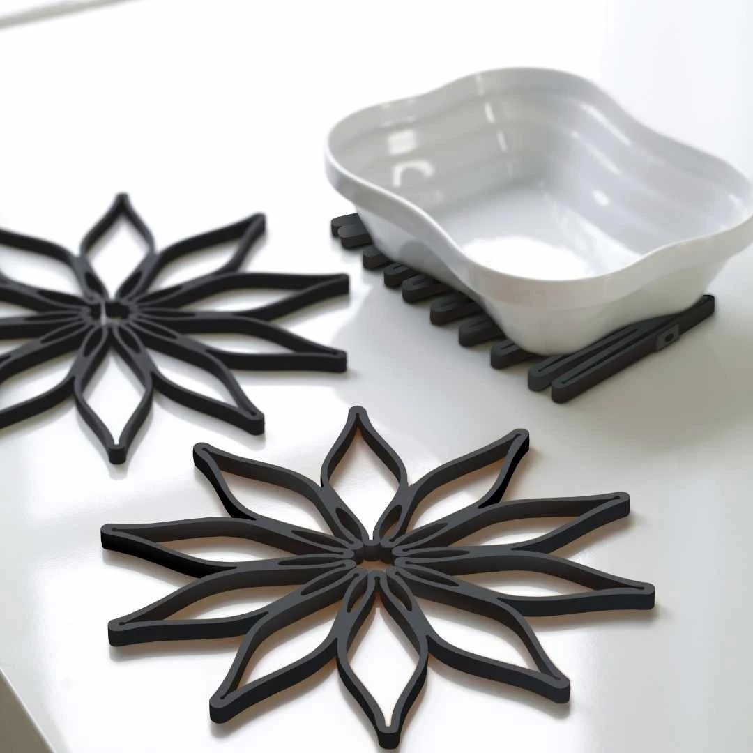 MAGIC TRIVET Silikon-Topfuntersetzer Schwarz – 3er-Set ST61126 by Steel-Function color Svart