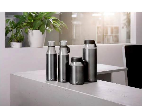 Alfi City Trinkflasche doppelwandig 0,5 Liter Grau satiniert 19735 by BF10 color Grijs