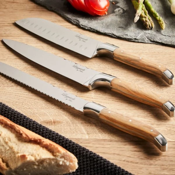 Laguiole by Hâws Messerset 3-teilig (Santoku, Koch- & Brotmesser) 30-LG01-10,04A,04C by Laguiole By Hâws color Svart