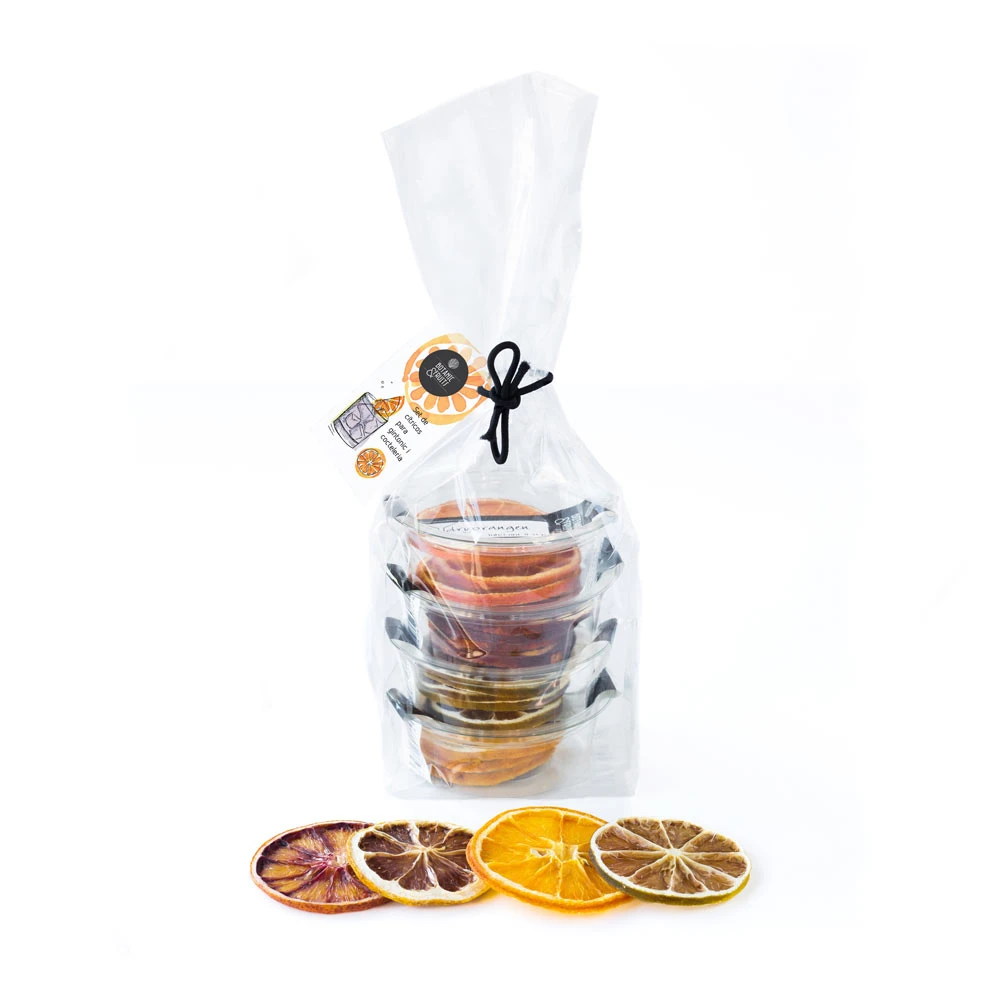 Mischung aus getrockneter Orange, Blutorange, Zitrone und Limette AT414 by BOTANICALS color Svart