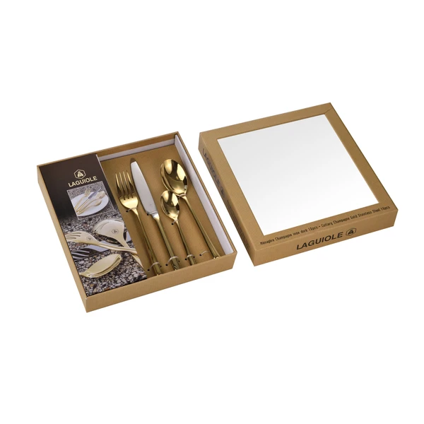 Laguiole Besteckset Gold 16-tlg. 40269020 by Laguiole color Svart
