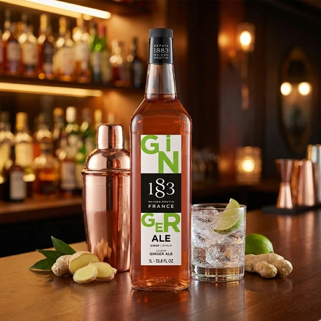 1883 GINGER ALE Mixer Sirup 100 cl 17-6184  color Svart