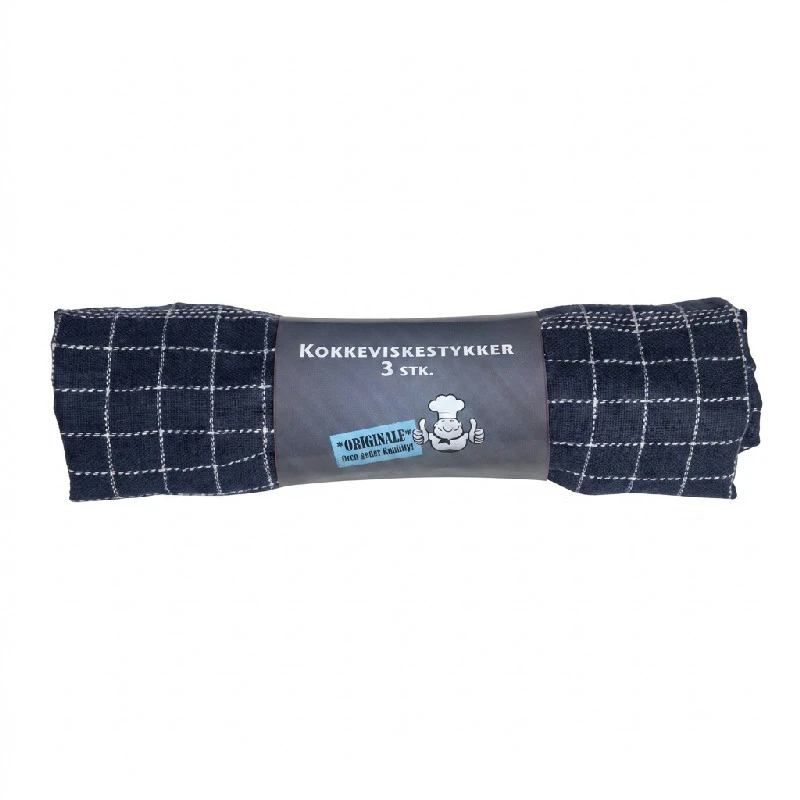 Geschirrtücher Dunkelblau 3er-Pack 50x70 cm 4020359  color Donkerblauw