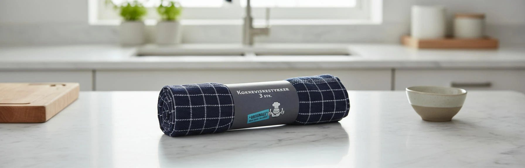 Geschirrtücher Dunkelblau 3er-Pack 50x70 cm 4020359  color Donkerblauw