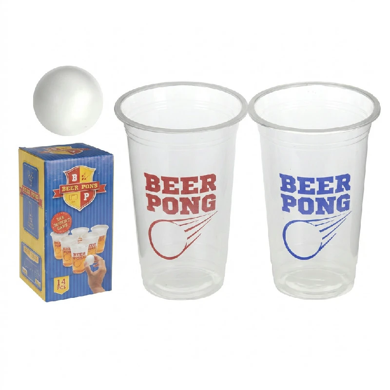 Koop Beer Pong Set – 2 Bälle, 12 Becher in Rot/Blau 4080177 by Koop color Svart