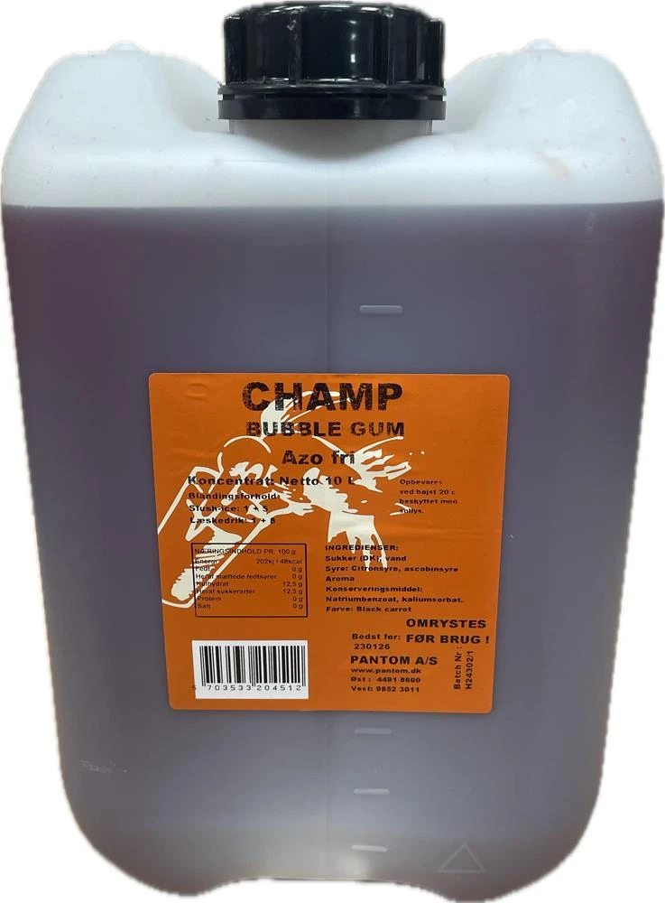 Champ SlushIce Bubble Gum 10L 250393 by CHAMP color Svart